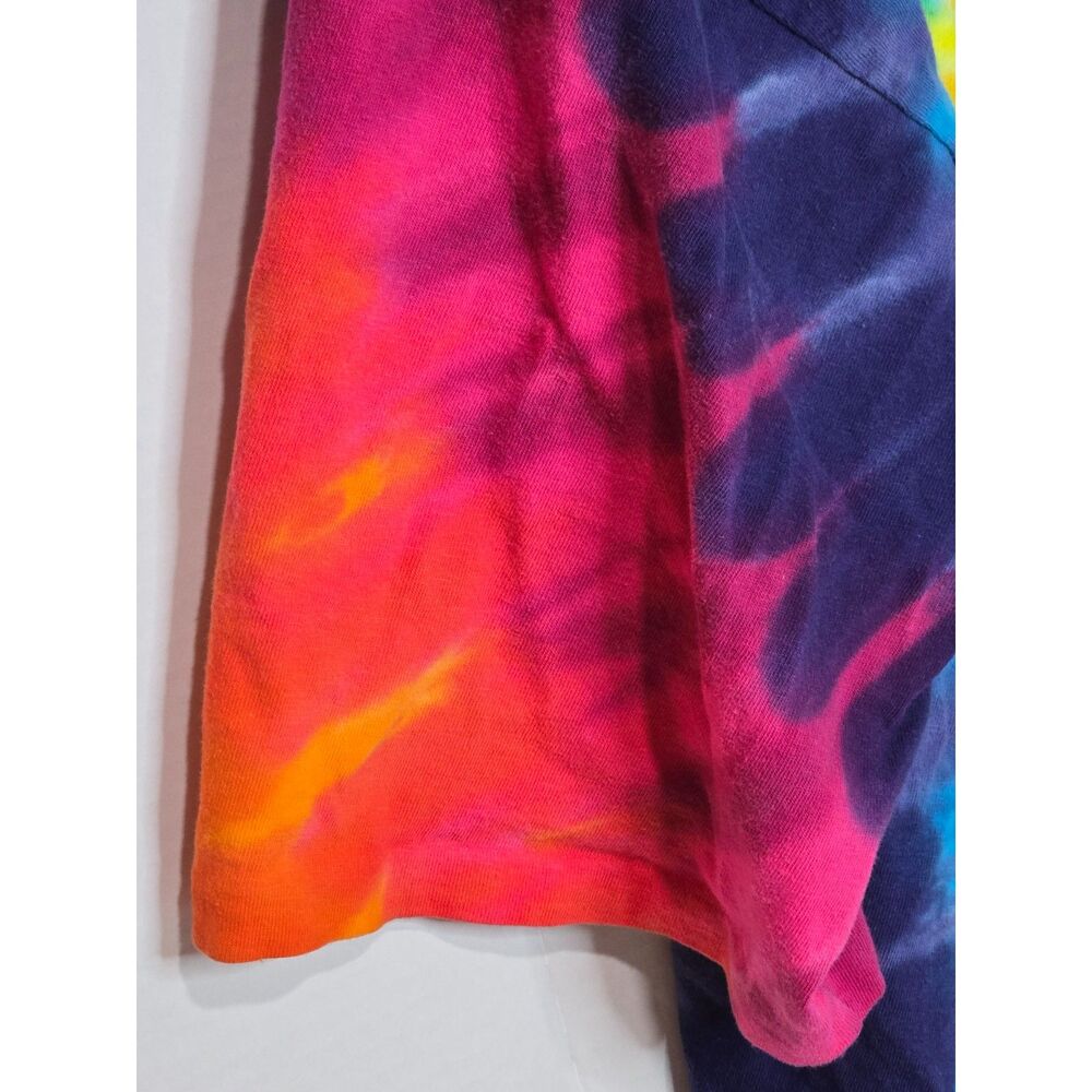 Vintage Sun Dog Spiral Tie Dye T-Shirt | Made in USA | Men's XL | Rainbow - Picture 5 of 9